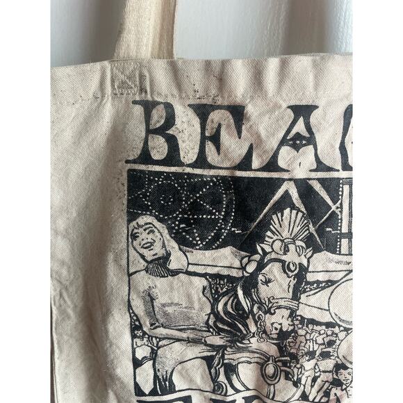 Beach Goth 3 Music Festival Cotton Canvas Tote Bag - Picture 5 of 5